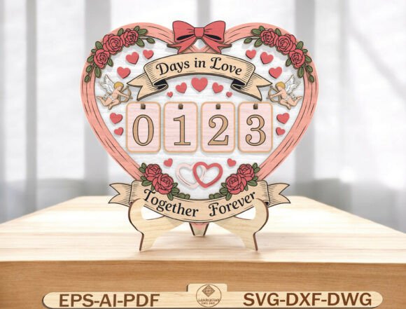 Couple Love Counter Laser Cut File