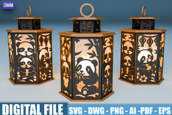 Cute Panda Lantern SVG Review