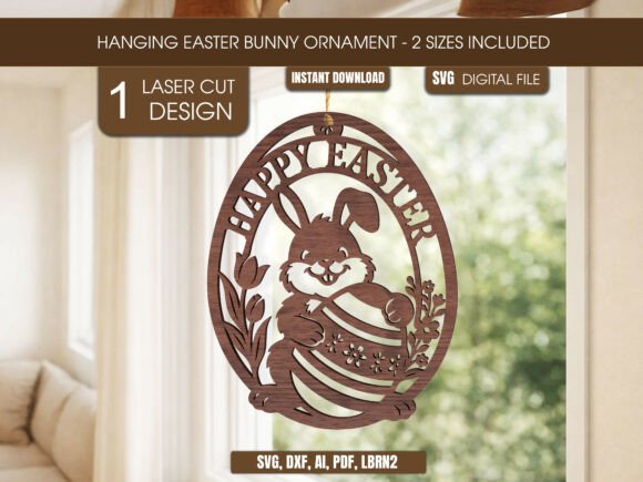 Easter Bunny Ornament SVG