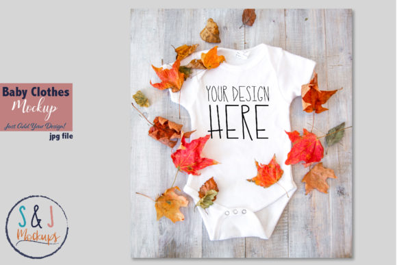 Fall Baby Bodysuit Mockup Fall Mockup