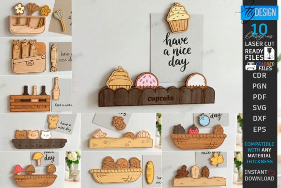 Fridge Magnets Laser Cut Bundle