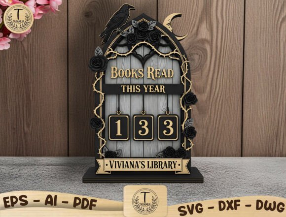 Gothic Books Read This Year Lasercut SVG