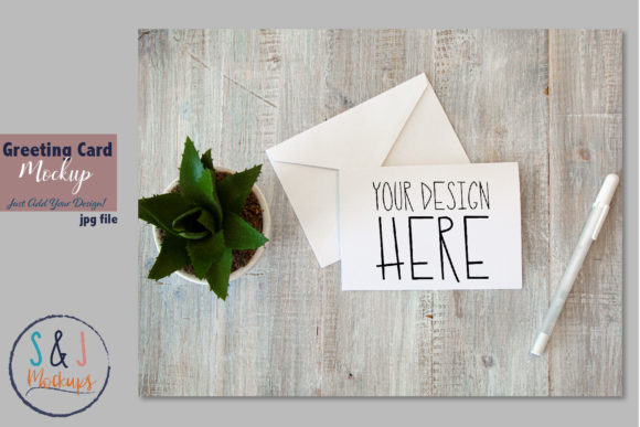 Greeting Card Mockup for Graphics and Invitations Amp