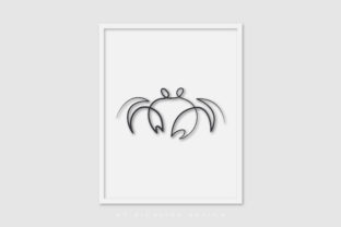 Line Art Poster Crab: Graphics for Local Business Branding