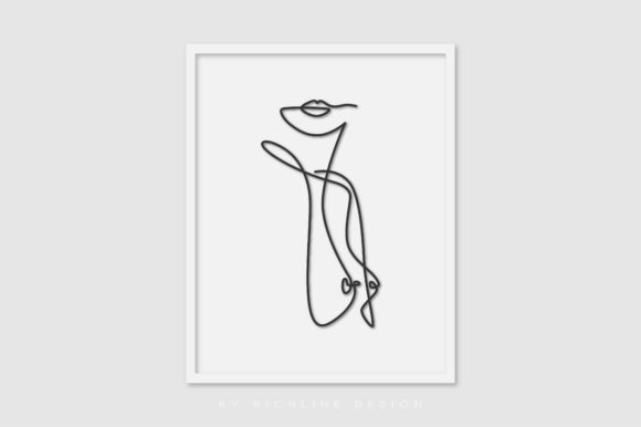 Line Art Poster Girl Nude Graphics
