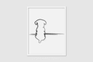 Line Art Poster Lonely Dog: Graphics for Branding
