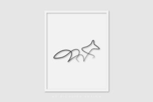 Line Art Poster Wolves: Graphics for Local Business Branding