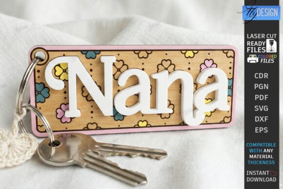 Mother’s Day Keychain Laser Cut Floral