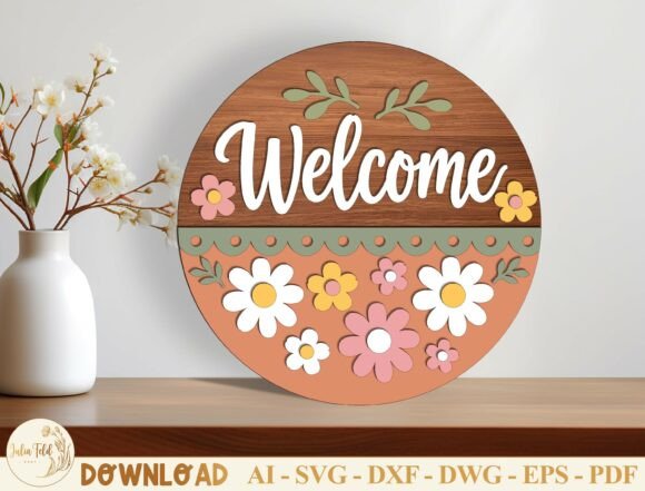 Spring Door Hanger Laser Cut File SVG